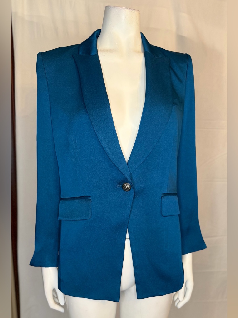 Veronica Beard Teal Single-Button Blazer